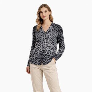 Dolce & Gabbana animal print grey cardigan size 46